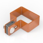 Obejma panelowa 60x40 końcowa brązowa